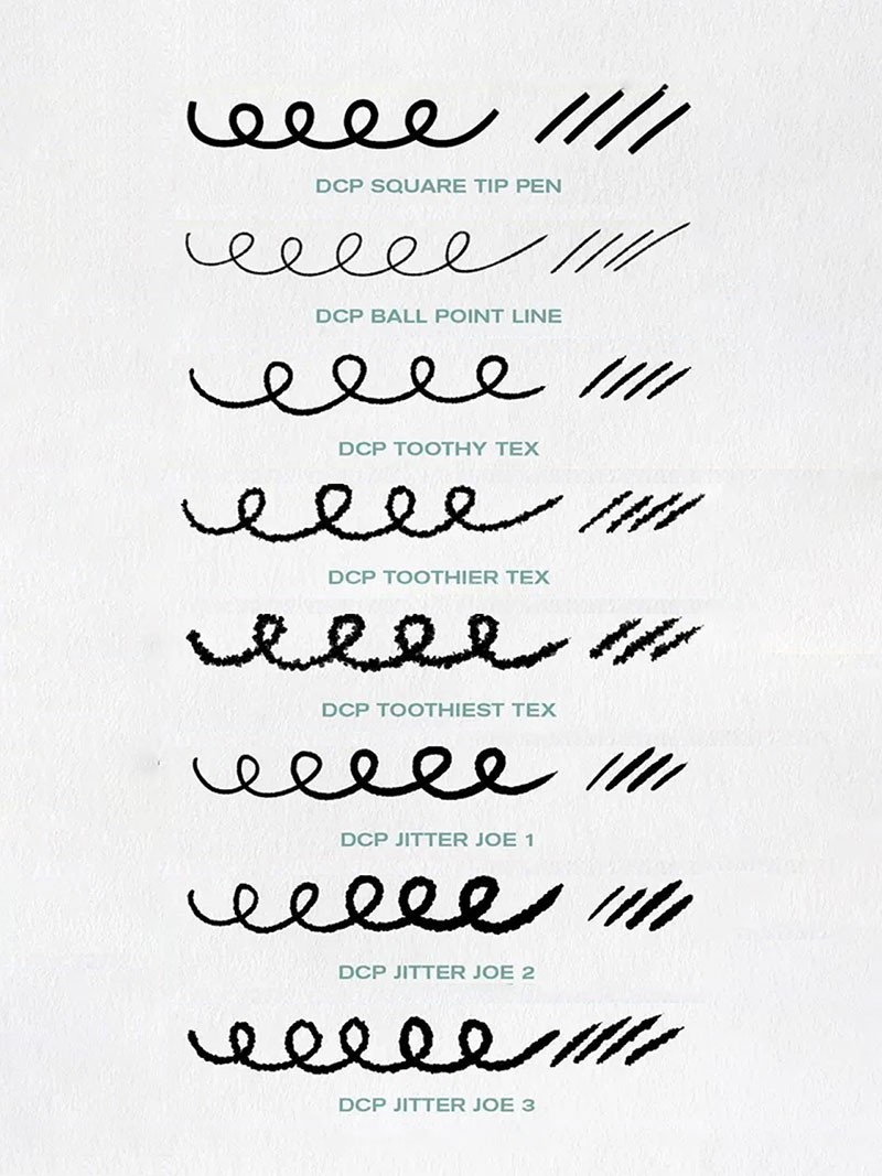 32支笨拙感抖动线条Procreate+PS笔刷